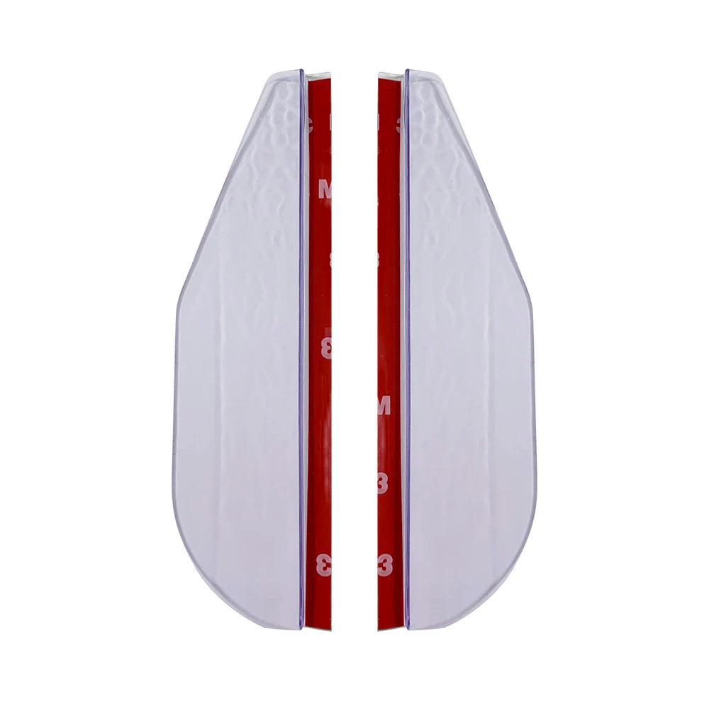 2PCS Car Rearview Mirror Rain Eyebrow Carbon Fiber Sun Visor Shade Cover for Rearview Mirror Protector Clear Vision Safe Driving