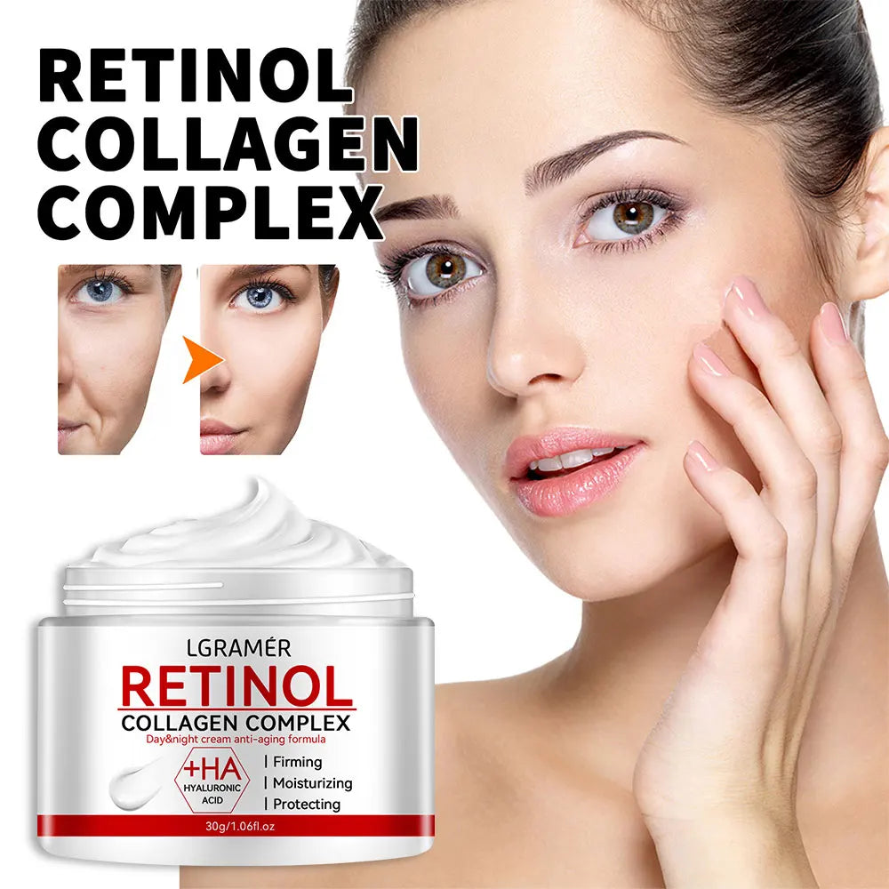 Retinol Lifting Firming Face Cream Collagen Smooth Wrinkles Facial Skin Moisturizer Fade Fine Lines Brighten Skin Care Cosmetics