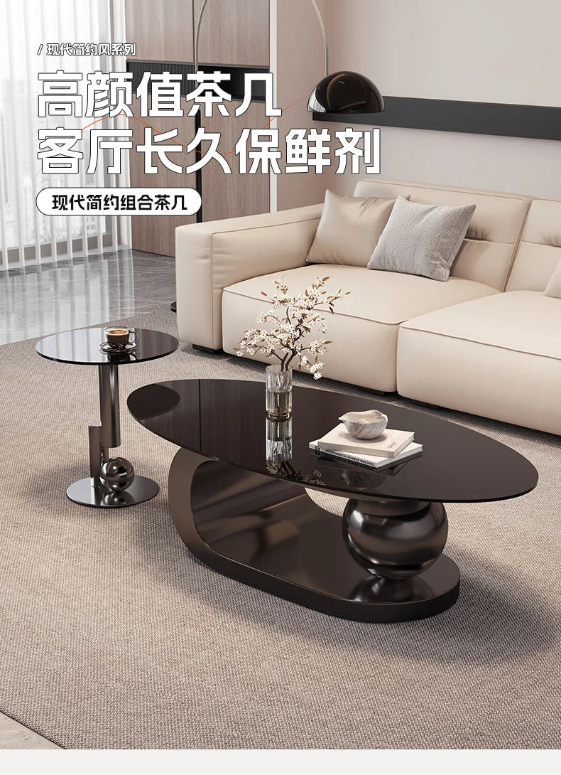 Round Trendy Coffee Table Exquisite Luxury European Trendy Coffee Tables Simple Beauty Mesa Auxliar Living Room Furniture