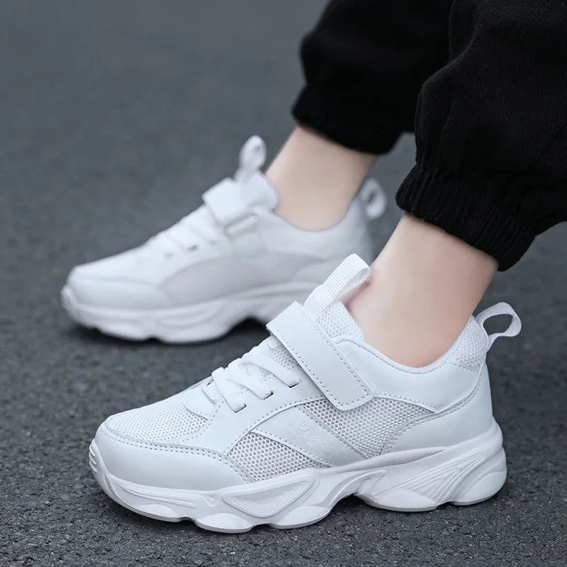 Children's Fashion Sports Shoes Breathable Student Black School Walking Shoes Anti-skid Boys& Girls Casual Running Sneaker