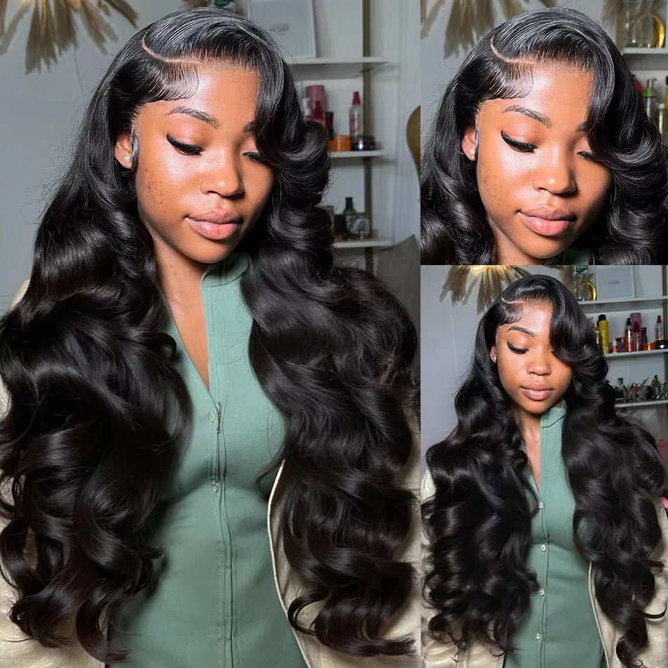 HD 40 Inches 250% 5x5 Glueless Ready To Wear Closure Burmese Remy Human Hair 13x6 Lace Front Human Hair Wigs Transparent Body Wave 13x4 Lace Frontal Wig