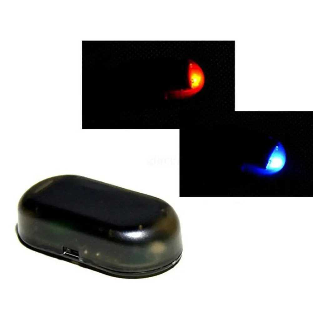 1Pcs Solar Powered Car Fake Security Light Simulated Dummy Alarm Wireless LED Flashing Lamp Anti Theft Warning Caution Light