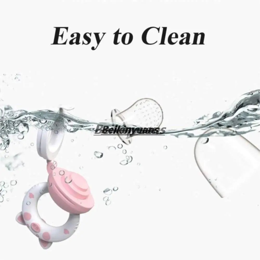 Baby Pacifier fruits and vegetables bite bag newborn baby pig le molar stick to eat fruit consisting silicone tooth gum pacifier