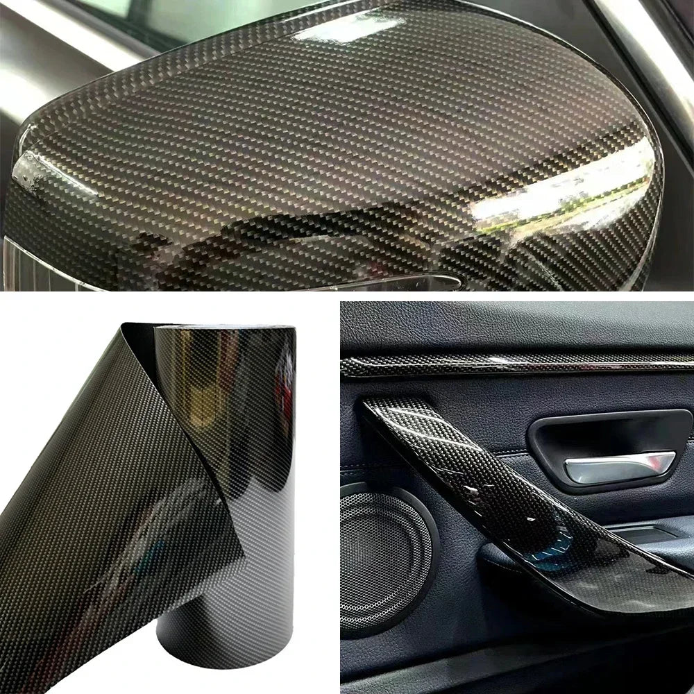 2D-9D Carbon Fiber Wrap Waterproof Car Stickers Vinyl Auto Tuning Motorcycle Stickers Glossy Matte Black Car Adhesive Vinyl Wrap