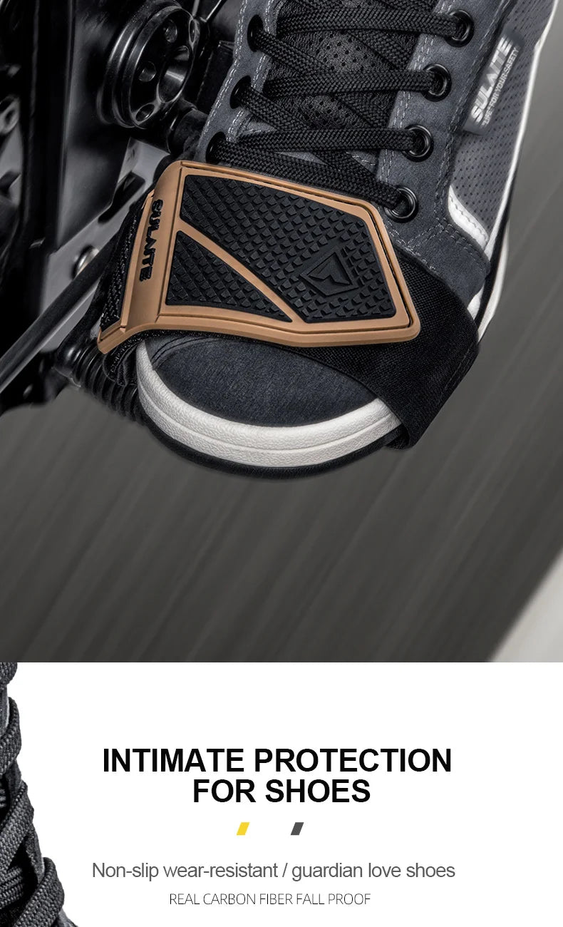 SULAITE Motorcycle Shift Pad Gear Shoe Cover Durable Lightweight Boot Protector Adjustable for Riding Moto Accessaries