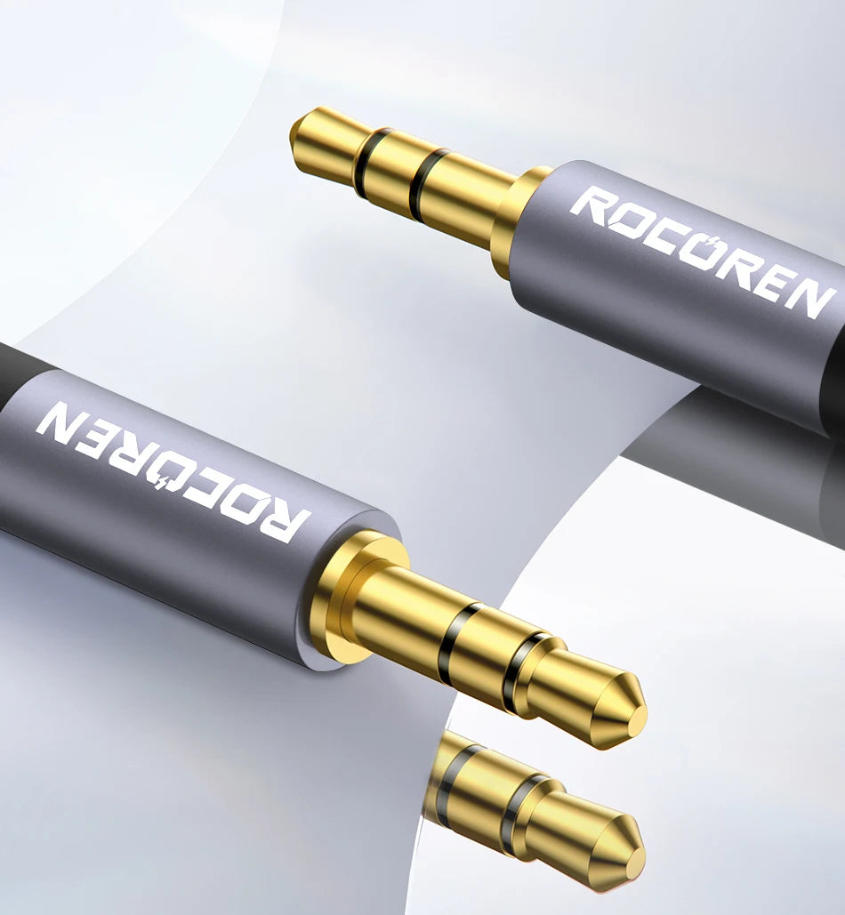 Rocoren Audio Cable 3.5 mm Jack Male to Male Aux Cable For Phone Headphone Car MP3 Speaker Computer 3.5mm Jack Aux Wire Cord 5M