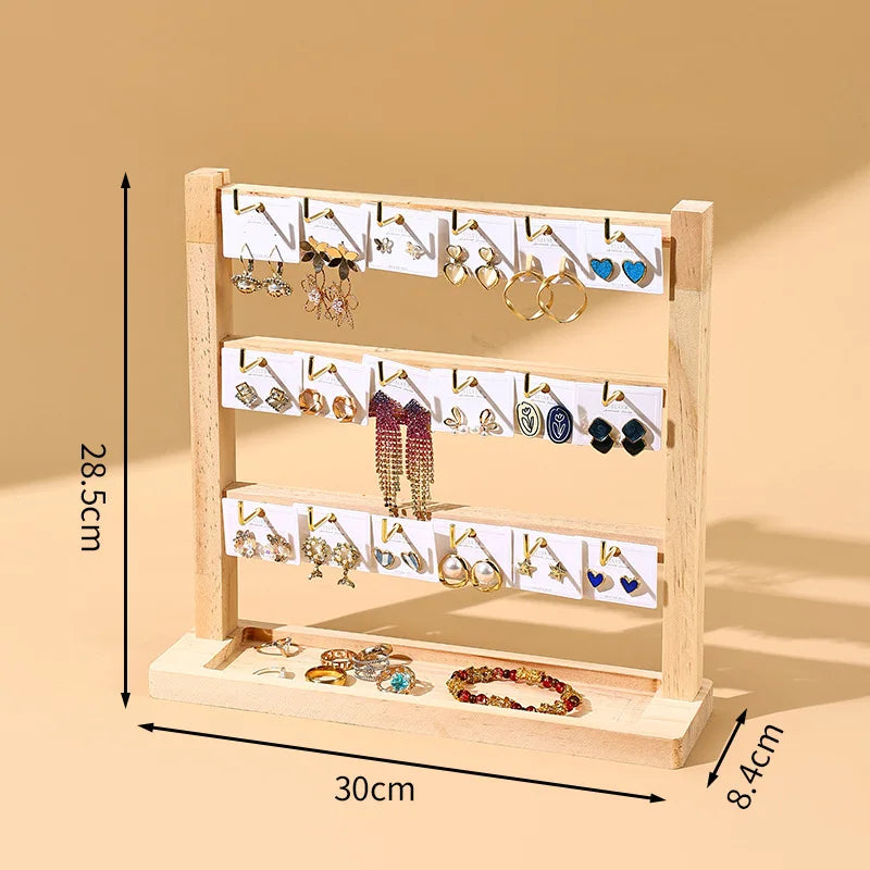 Jewelry Organizer Multi Tiers Jewelry Holder Jewelry Display Stand Earring Holder with Hooks for Rings Bracelets Showcase