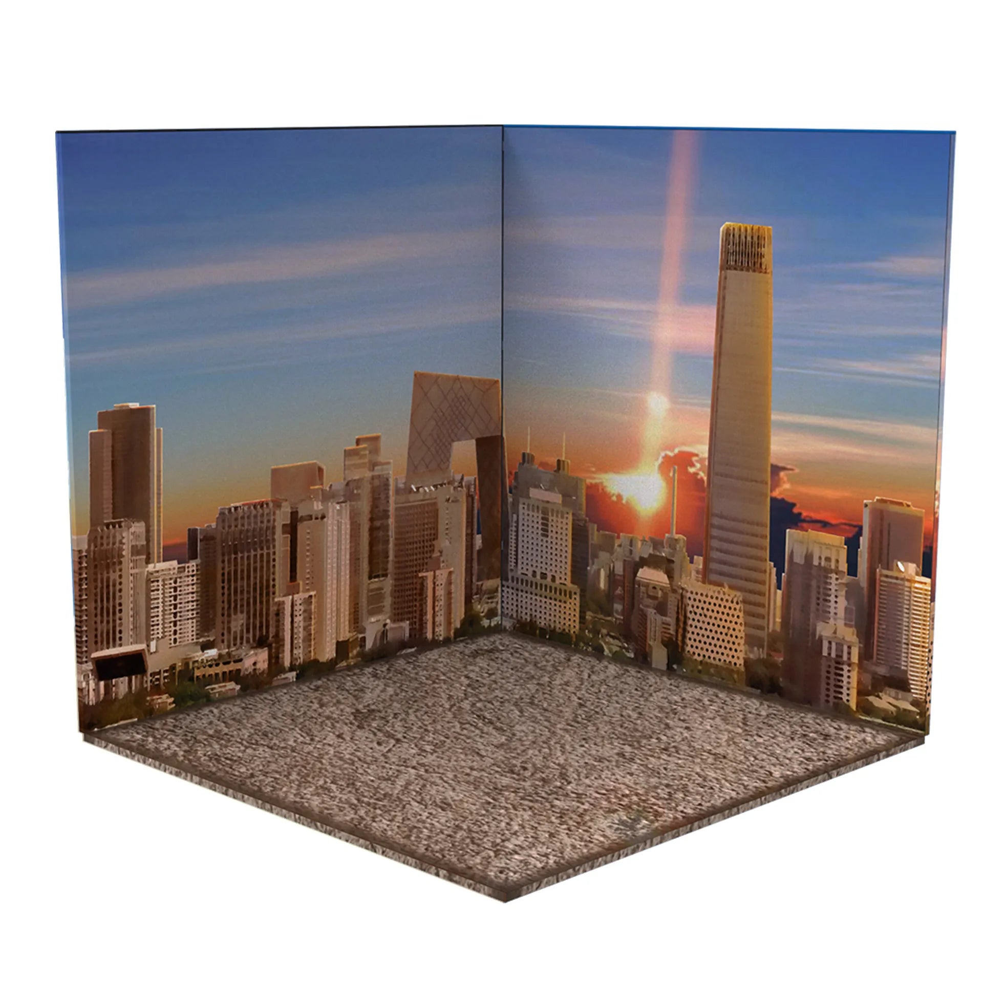 1:12 Miniature Scene Background Board Assembly Model For Showcase Action Figures Dolls Vehicle PVC Backdrop Material Diorama Kit