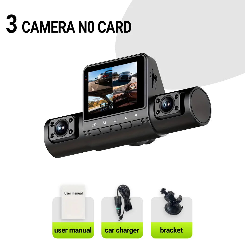 4 Camera Car Dash Cam 2.0 inch 1080P Front Cameras  480P Rear/Left/Right Cameras Wide-Angle Night Vision Collision