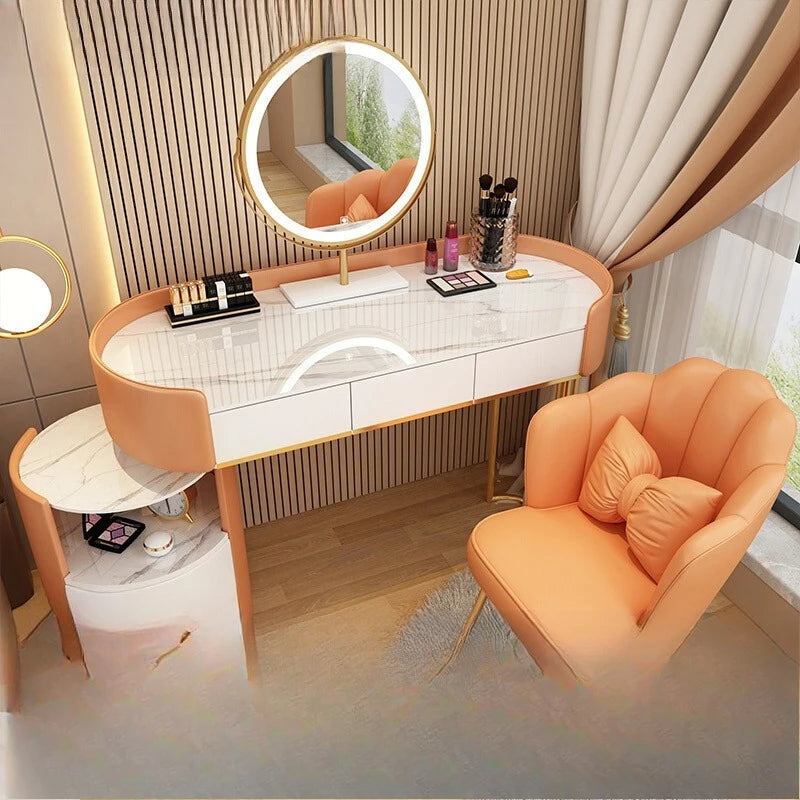 Bedroom Wooden Dressing Table Drawer Girls Led Light Standing Dressing Table Mirror Makeup Mesa De Maquillaje Rome Furniture