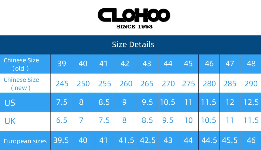 CLOHOO Men's Business Casual Shoes Handmade Layered Cowhide Rubber Bottom Leather Footwear for Office And Leisure