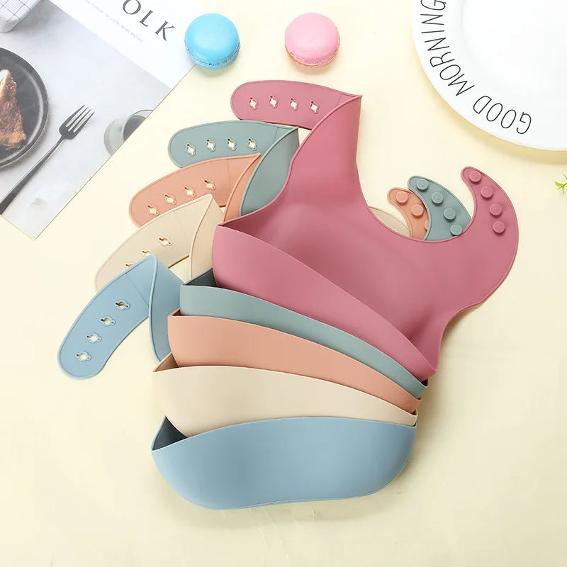Ins Baby Bibs 3D Slicone Waterproof Bibs Adjustable Size Baby Feeding ToolsSaliva Dripping Towel Children Scarf BPA Free Baberos