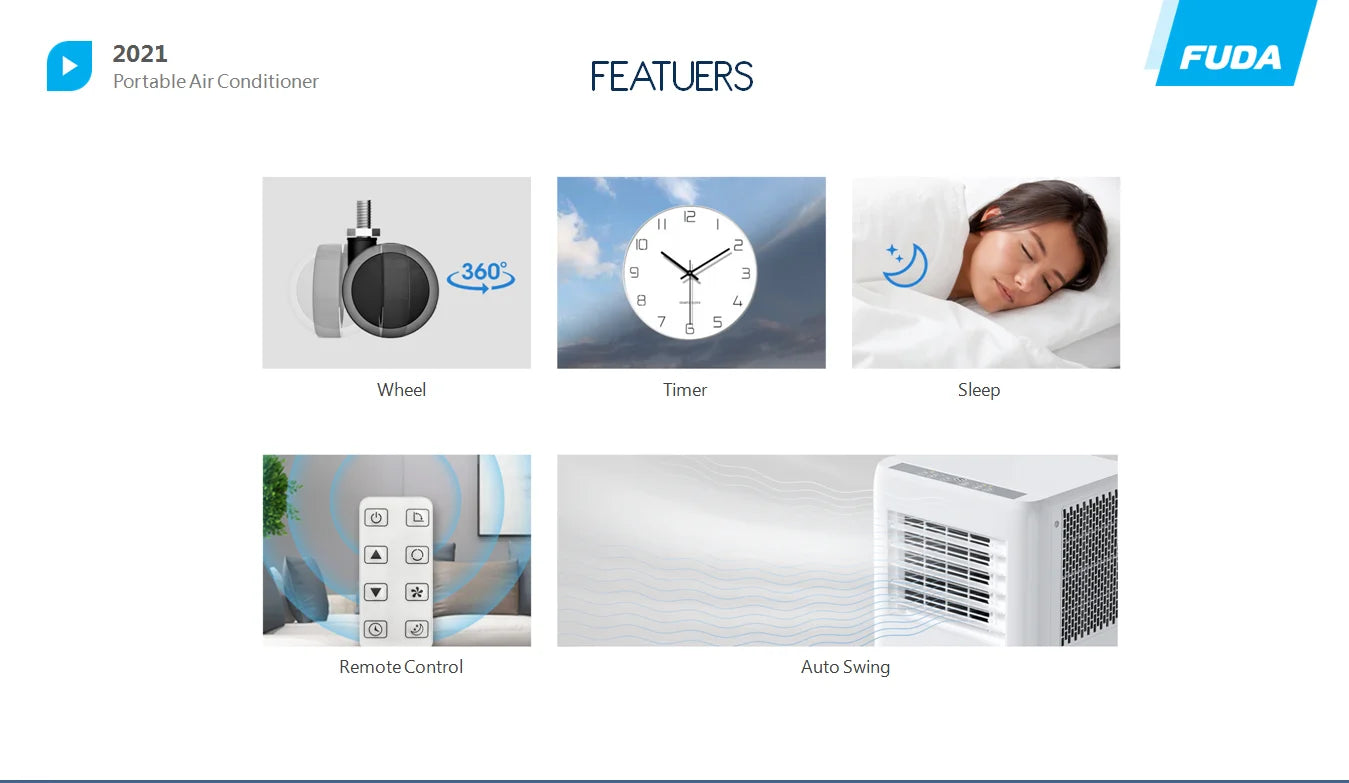 5000BTU 7000BTU 9000BTU 12000BTU  Home Appliance Mobile  Portable Air Conditioner with Cooling & Heating