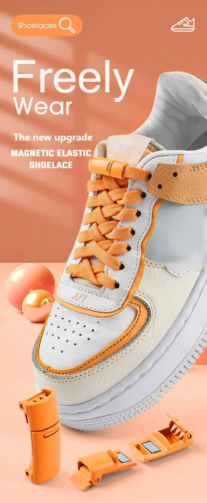 Magnetic Lock Shoelaces without ties Colorful Elastic Laces Sneakers No Tie Shoe laces Kids Adult Flat Shoelace Rubber Bands