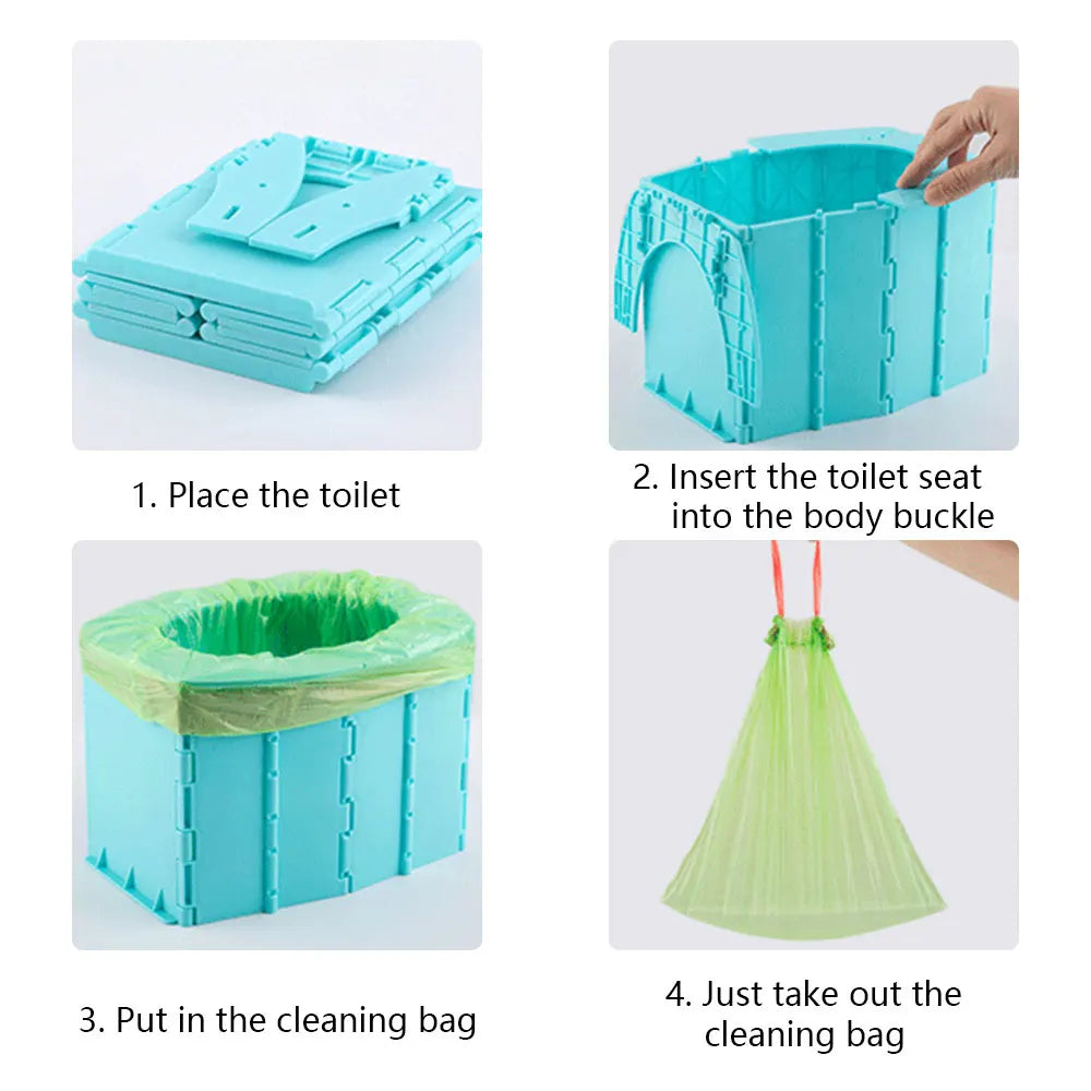 Travel Potty for Toddler Kid Portable and Foldable Toilet Apply to Seat Emergency Toilet for Car, Camping, Outdoor, Indoor