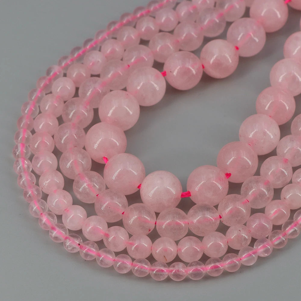 Natural Stone Beads Blue Tiger Eye Crystal Amethyst Rose Quartz Gemstone Bead for Jewelry Making Bracelet Necklace 4/6/8/10MM