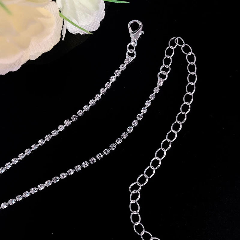 Women's Necklace Earrings Set Zircon Dangle Earrings Set Exquisite Wedding Party Jewelry Set for Anniversary Mother's Day Gift