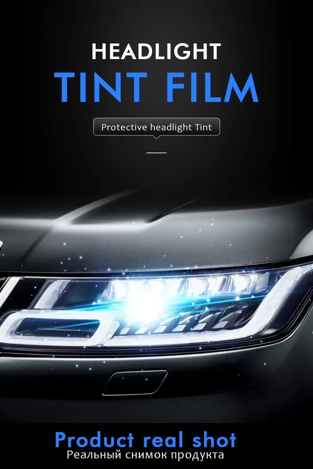 40cm Car Headlight Taillight Smoke Black PVC Films Tint Headlight Taillight Wrap Cover Sticker for Motorcycle Car Accessories