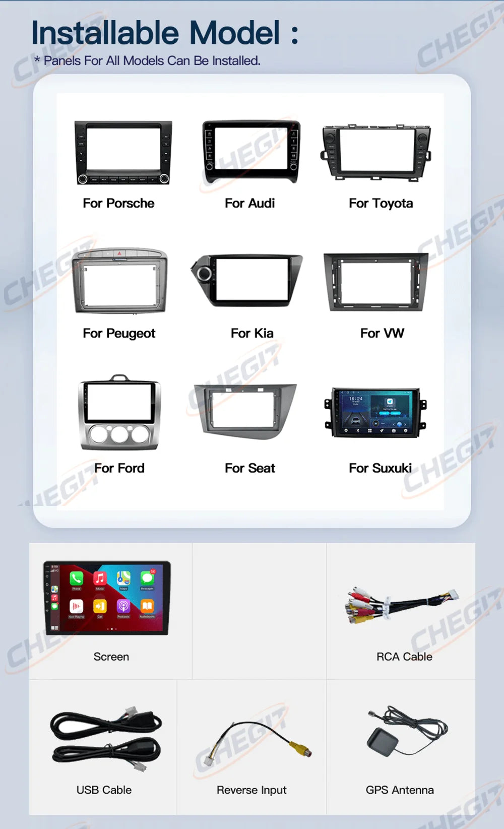 2 Din Universal Android 13 Car Radio 7/9/10 Inch Wireless CarPlay Android Auto GPS Bluetooth Multimedia Head Unit for Toyota