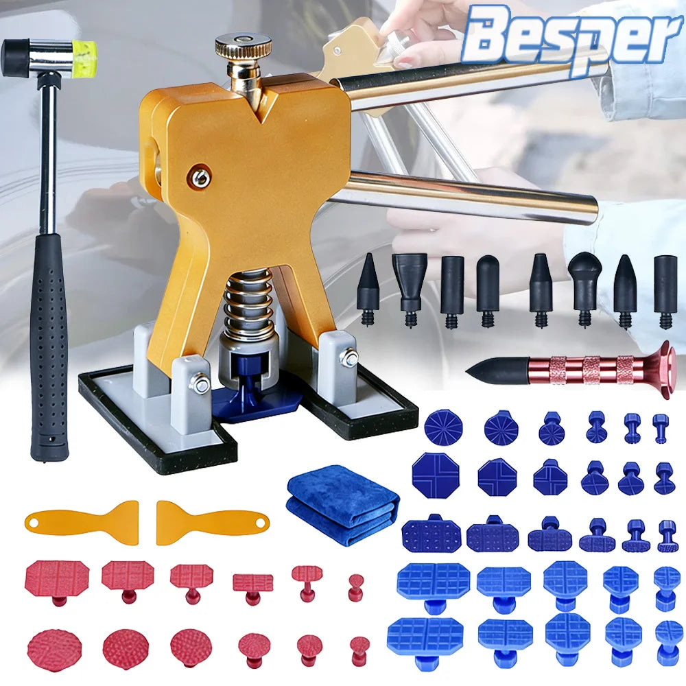 54/30/25/21PCS Auto Dent Puller Kit Tool Set with Pads for Multiple Car Body Painting Puller Dent Remover Repair Tools