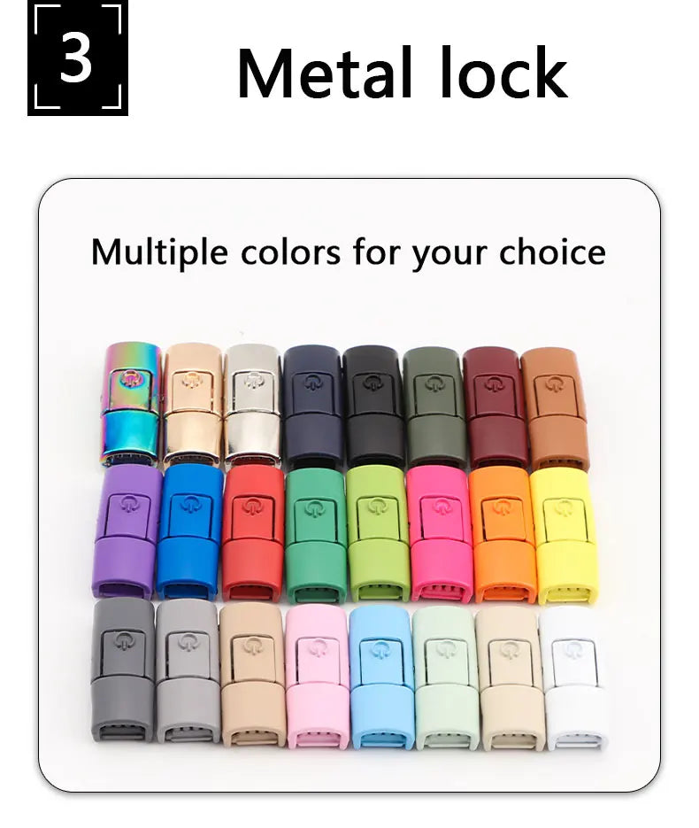 Press Lock Shoelaces Without ties Colorful Lock Elastic Laces Sneakers Kids Adult Flats No Tie Shoe laces for Shoes Accessories