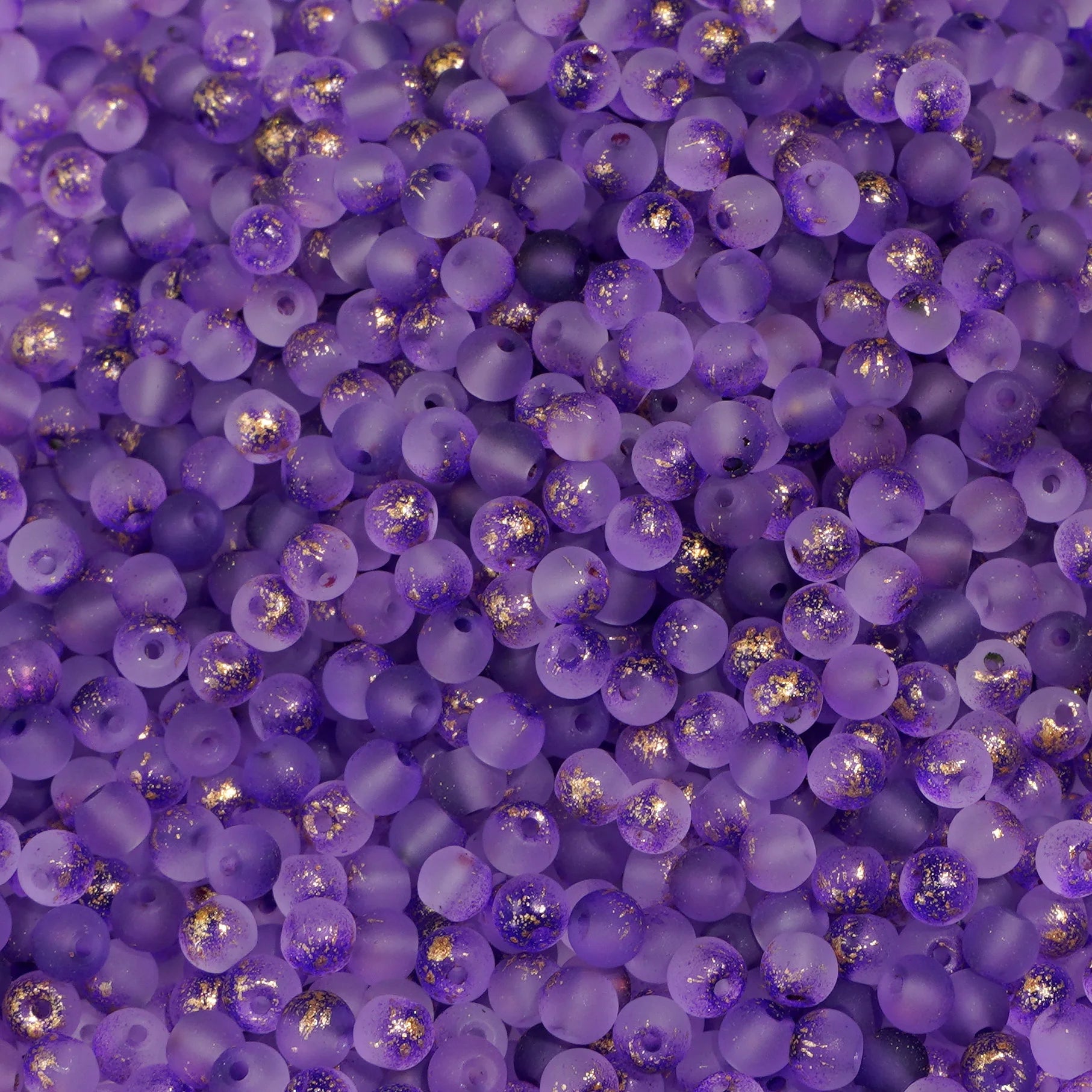 100Pcs 4mm High Quality Frosted Gold Splattered Glass Rice Beads Loose Beads for Handmade Jewelry DIY Bracelet Necklace Material