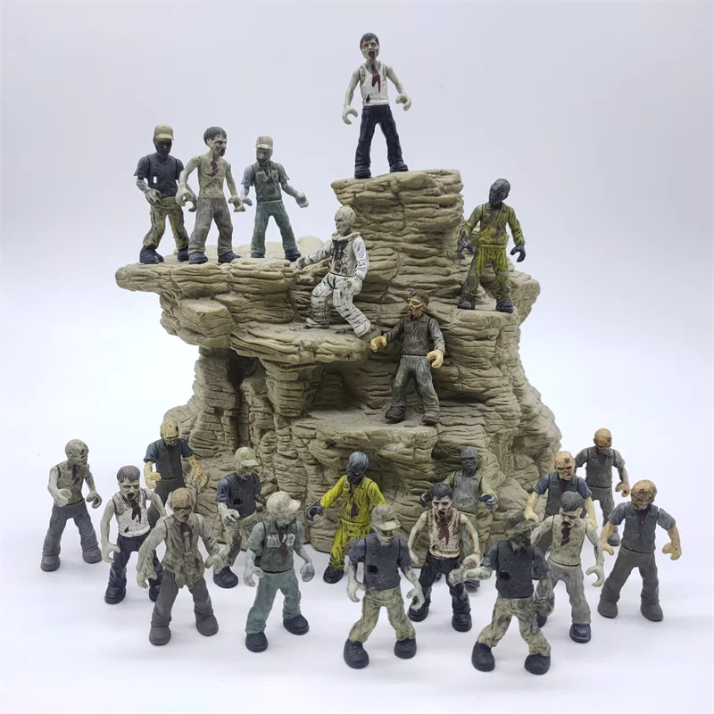 5pcs no repeat 5-6cm walking zombie action Figures Dolls PVC kids collection model toy
