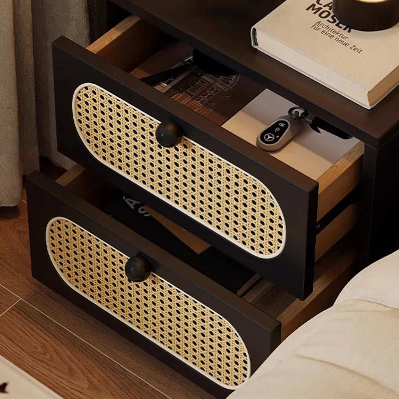 Bedroom Vintage Nightstands Rattan Wooden Design With Drawers Nightstands Minimalist Luxury Mesa De Cabeceira Unique Furniture