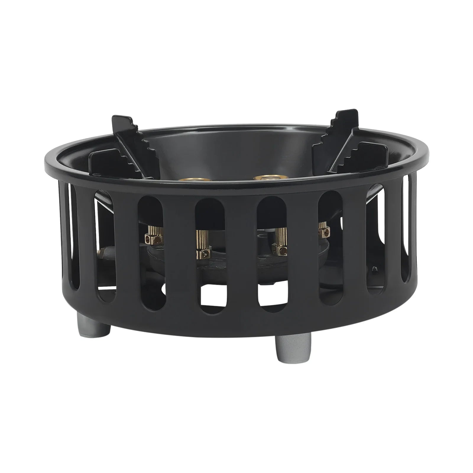 old-Rolled Steel Portable Camping Stove, 72000BTU 3-Adapter Gas Cooker, Windproof Design for Camping Hiking Picnic