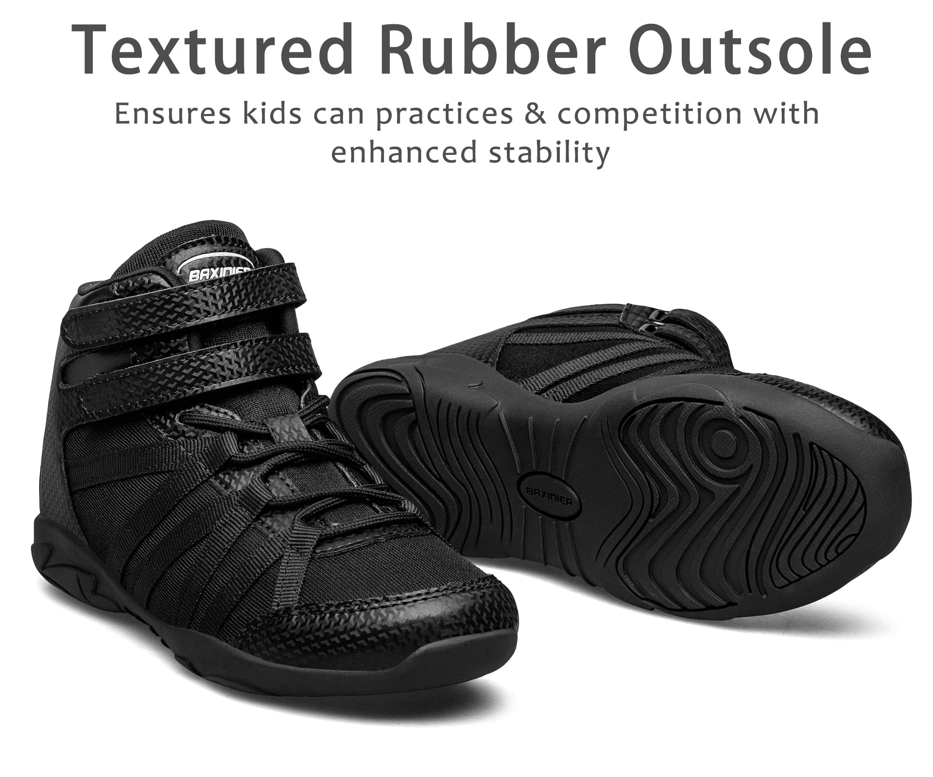 BAXINIER Girls High Top Cheerleading Shoes, Professional Lightweight Youth Cheer Competition Sneakers, Dance Training Footwear