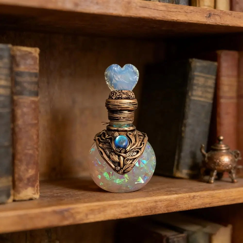 Magic Potion Bottle Mermaid Inspired Mermaid Perfume Bottle Vintage Resin Quartz Wishing Bottle Handmade Gift for Her G
