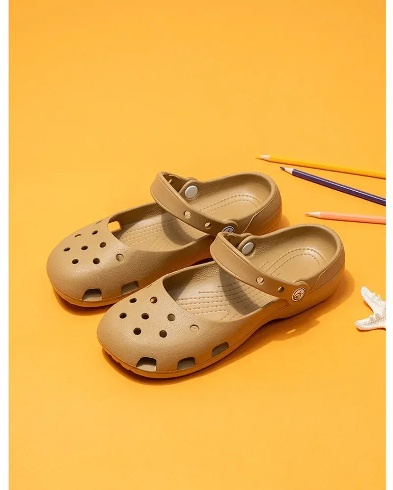 2026 Summer New Women'S Ballet Cave Shoes Mary Jane Eva Durable Anti Slip And Odorous Flat Shoes Beach Shoes For Outdoor Wear
