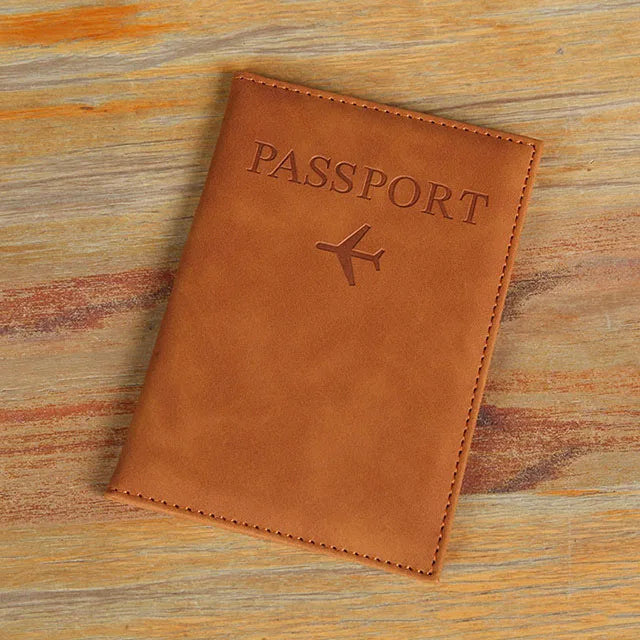 Lover The World Map Passport Cover Hot Stamping Simple Plane Women Men Travel Passport  Case Holder Fashion Wedding Gift