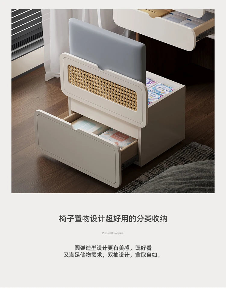 Dressing Table Bedroom Minimalist Design New Mini Bedside Table Storage Elegant Stylish Coiffeuse Maquillage Meuble Furniture