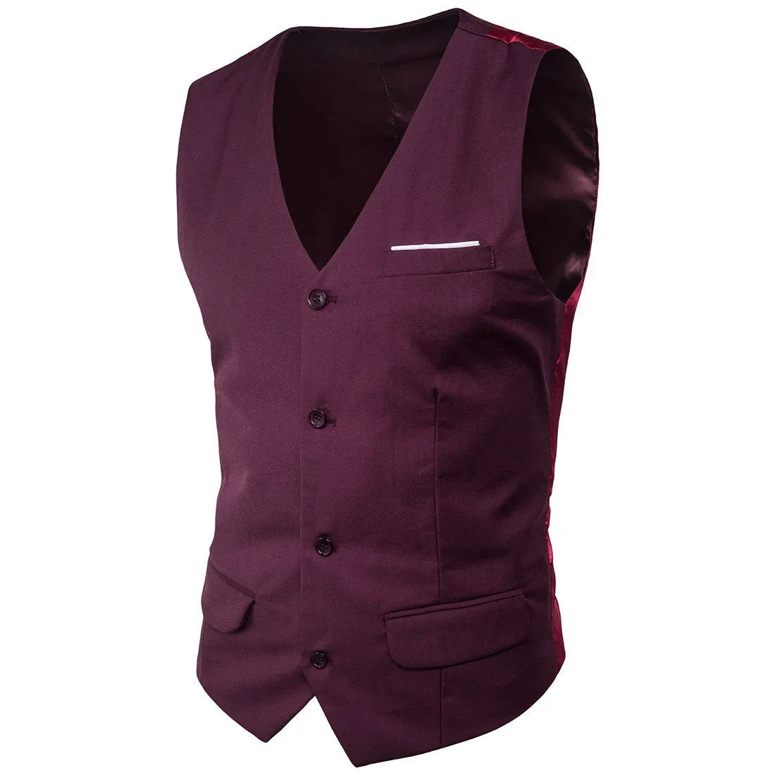 High Quality Men Suit Vest Waistcoat Business Casual Slim Groom Groomsman Wedding Men's Dress Blazer Vests Formal Party Dress
