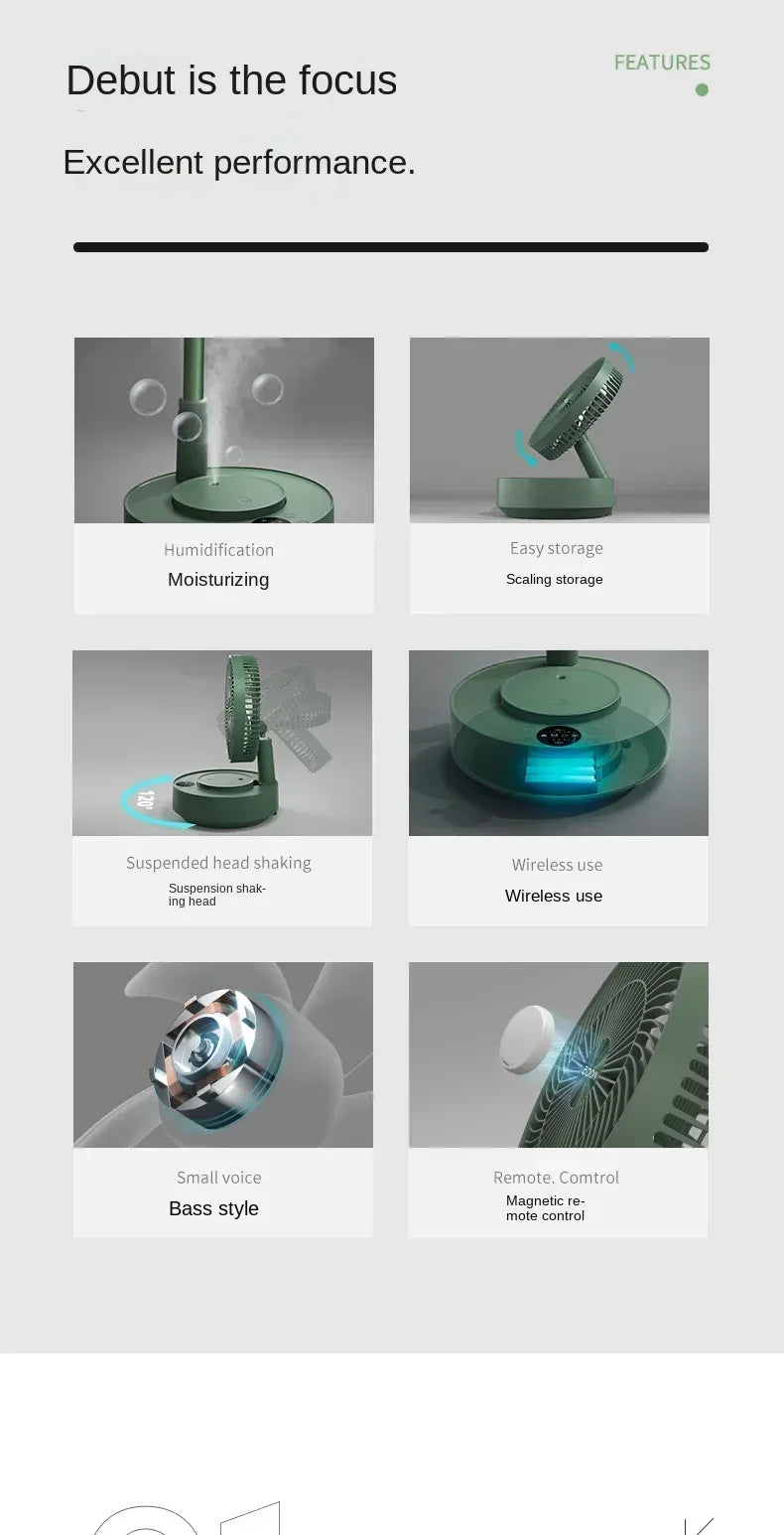 36V/110V/220V  Small Home Appliance Suspended Floor Fan with Powerful Airflow and Adjustable Height AJ