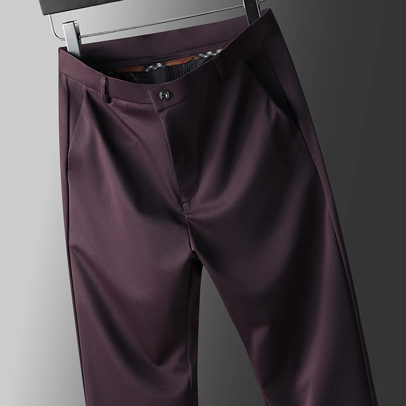 Four-Way Stretch Business Casual Pants for Men, Spring/Autumn Dress Pants, Men's Trousers, Formal Pants, Casual Elastic Dress Pa