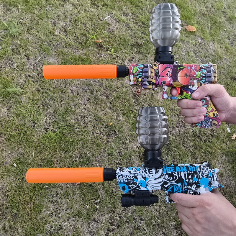 Kids Outdoor Toy Electric Blaster Gun Shooting Bullet Pistols Summer Play Water Shooting Interactive Party Game Children Adult