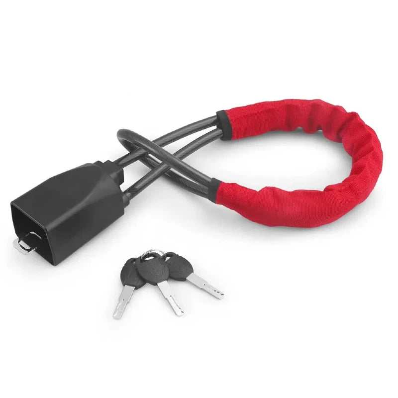 Car Steering Wheel Lock Reinforced Cable Lock in Red Blue Yellow Black Four Colors Automotive Security Deterrent