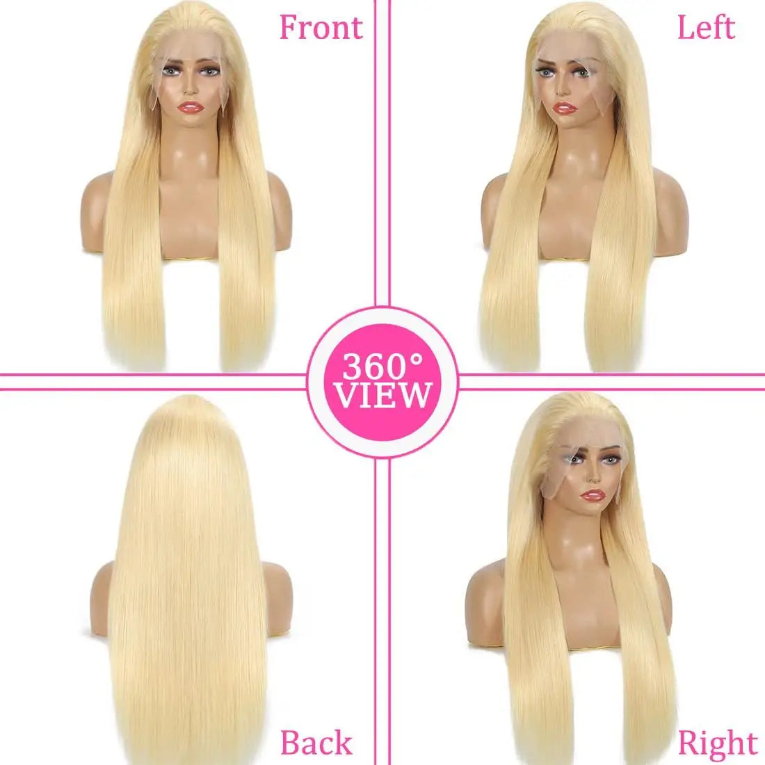 30 Inch 613 Lace Front Wig Human Hair Blonde 13X6 HD Transparent Lace Front Wigs Human Hair 180% Density Blonde L Wigs 613 HD Straight Lace Frontal Wig Pre Plucked
