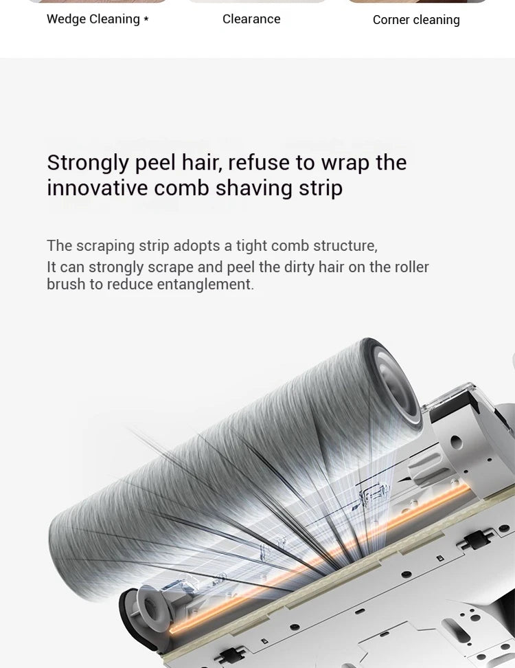 Xiaomi Mijia Cordless Wash Vacuum 2C, Electrolytic Water Sterilization, Anti-Tangle Brush for Pet Hair,Maternal-Infant Certified