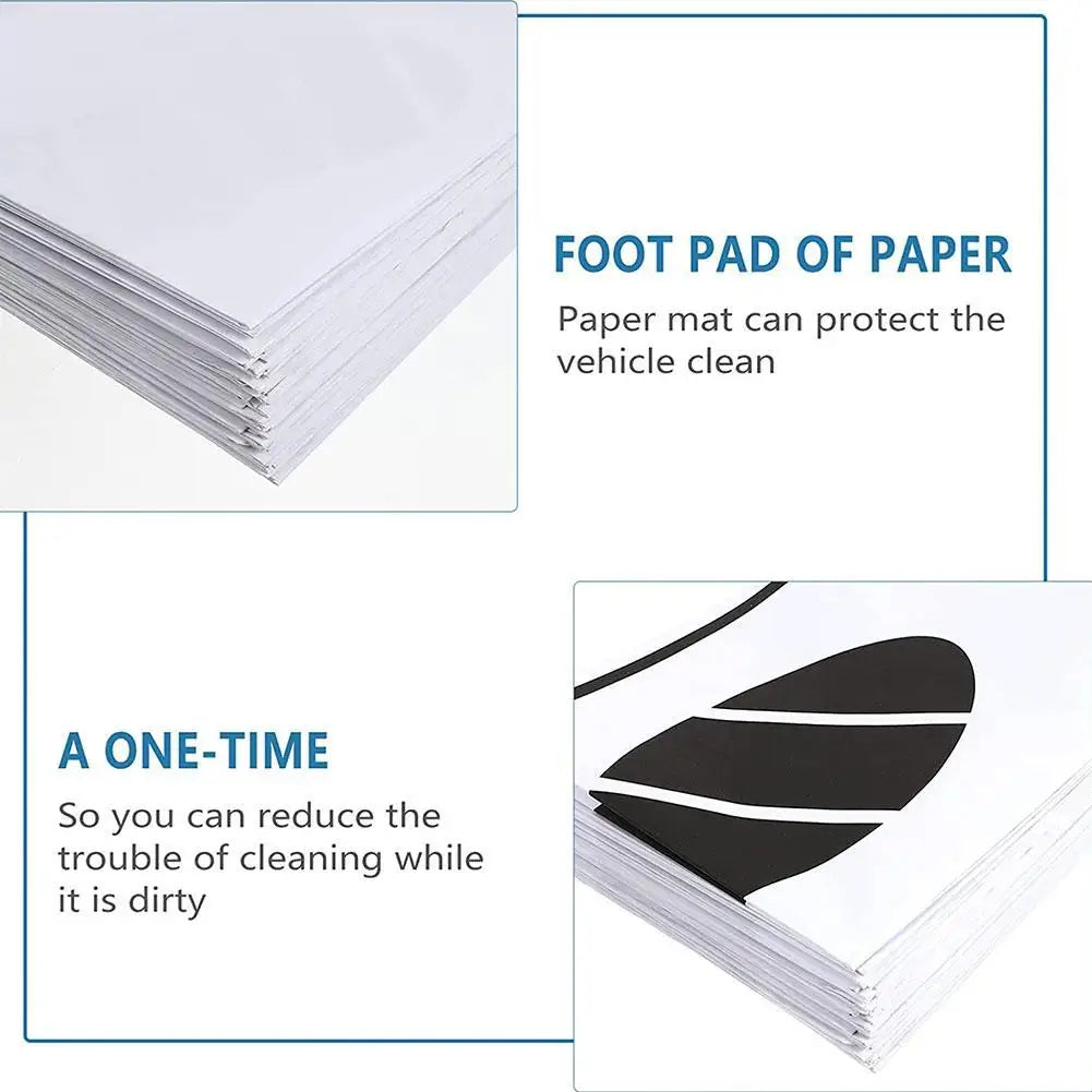 High Quality Disposable Car Floor Mats 100 50 25Pcs Waterproof Anti Slip Paper Vehicle Protection Interior Car Accessories
