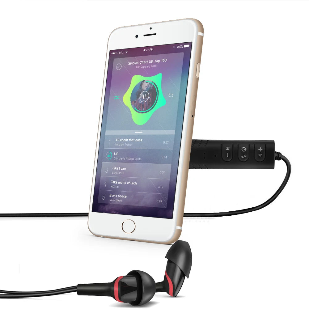 2 In 1 Car Wireless Bluetooth Receiver 3.5mm Jack AUX Audio Car Wireless Audio Receiver Cell Phone 5.0 Speaker Adapter Handsfree