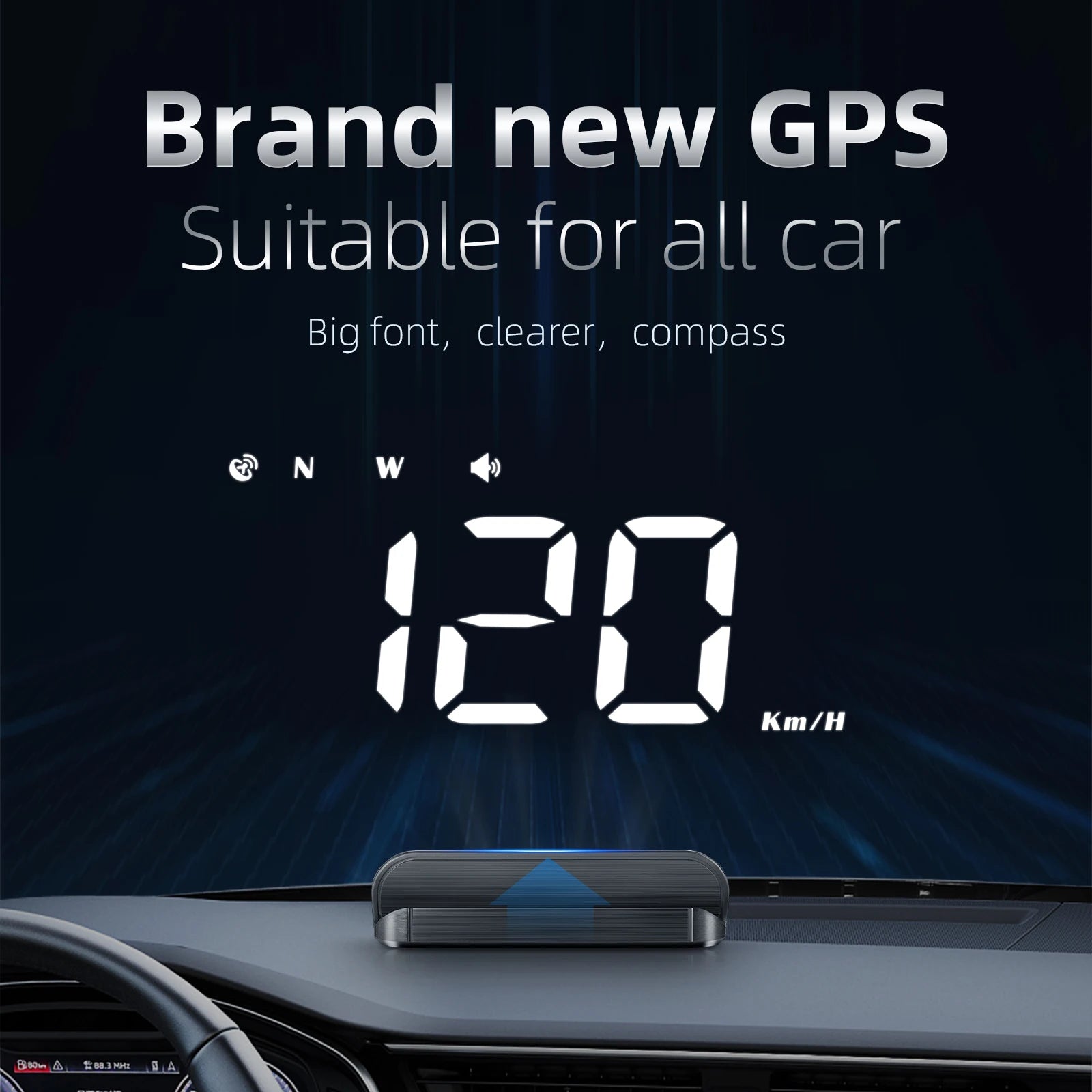 M3 OBD2 HUD / M1 GPS Head Up Display Auto Projection GPS Speedometer Digital Car Accessories Glass Projector Display HUD Alarm