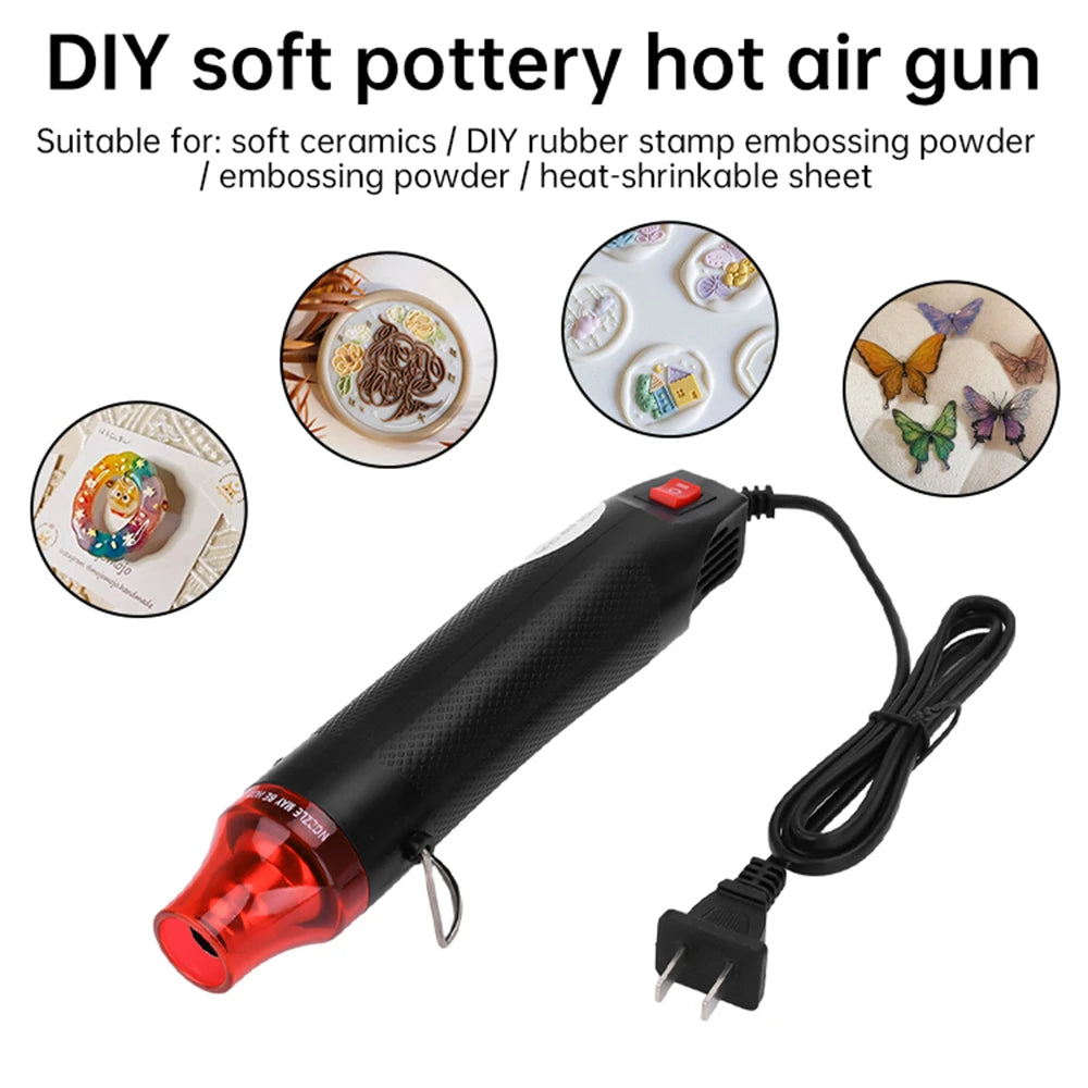 EU/US Hot Air Gun Soldering Temperature Blower Gun DIY Crafts Electric Power Hot Dryer Mini Heat Gun For Shrink Tubing Car Wrap