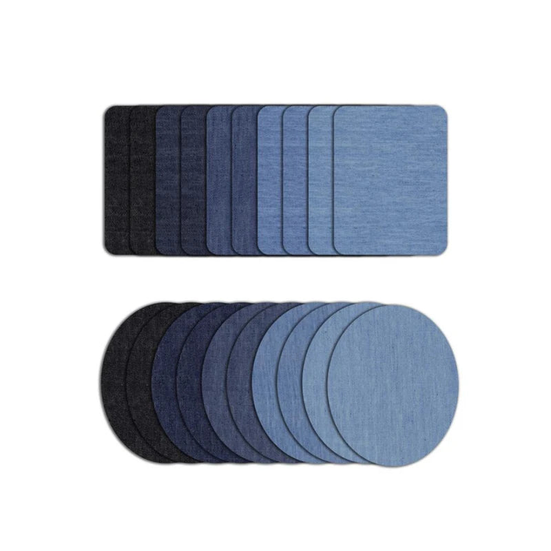 Denim Patches DIY Iron On Denim Elbow Patches Repair Pants For Jean Clothing Pants Badges Apparel Sewing Fabric NEW