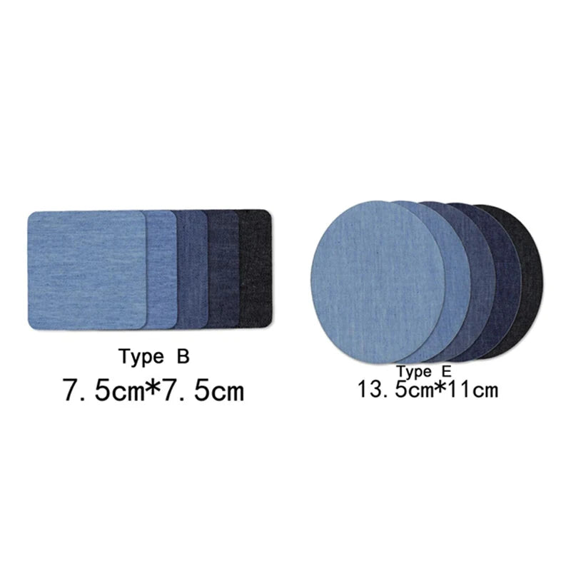 Denim Patches DIY Iron On Denim Elbow Patches Repair Pants For Jean Clothing Pants Badges Apparel Sewing Fabric NEW