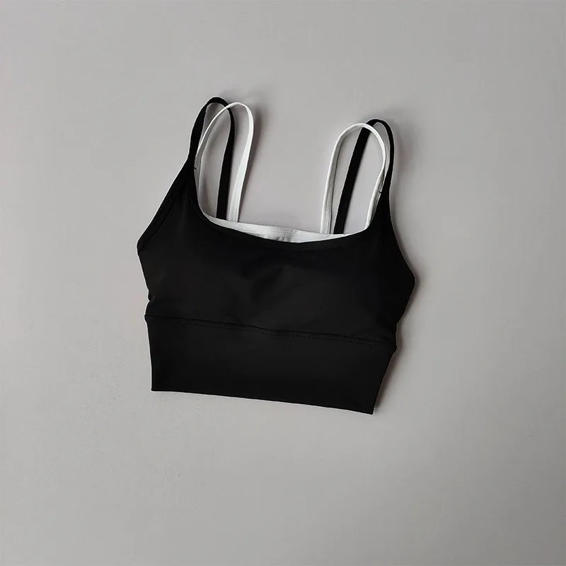 Sports Underwear Bras Top Women's Shockproof Gathering Fitness and Breasts Wearing Yoga Quick-drying Suspender Vests in Summer