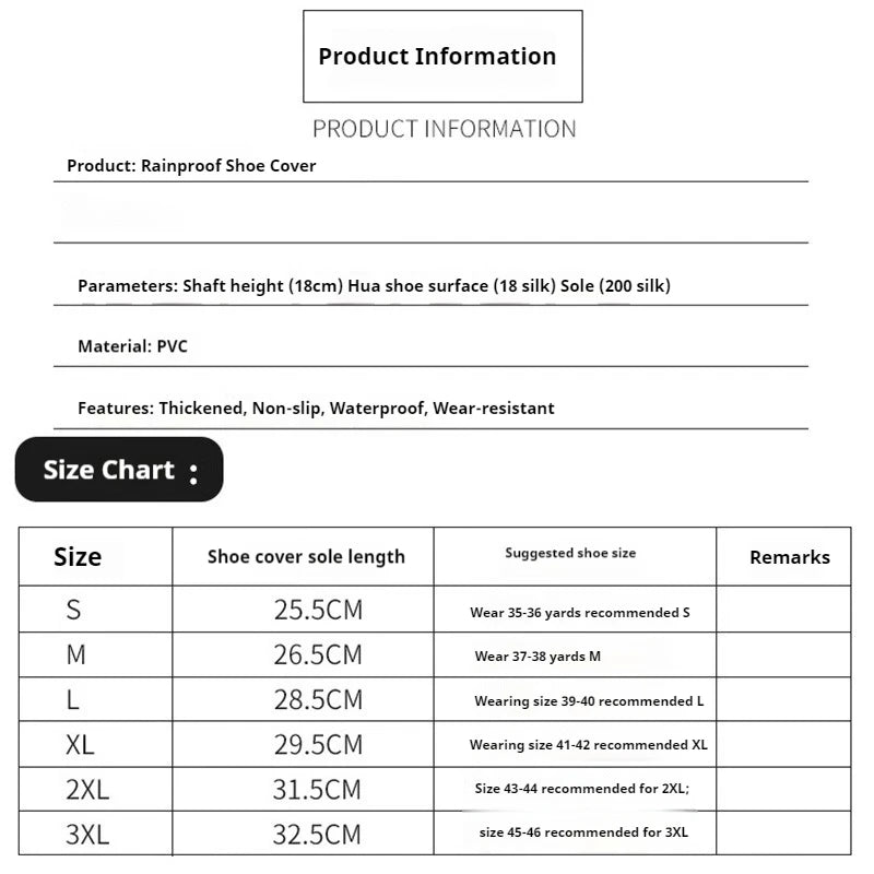 Waterproof Shoe Cover Men Women Silicone Shoes Protectors Rain Boots for Indoor Outdoor Rainy Reusable outdoor shoe Cover 1Pair