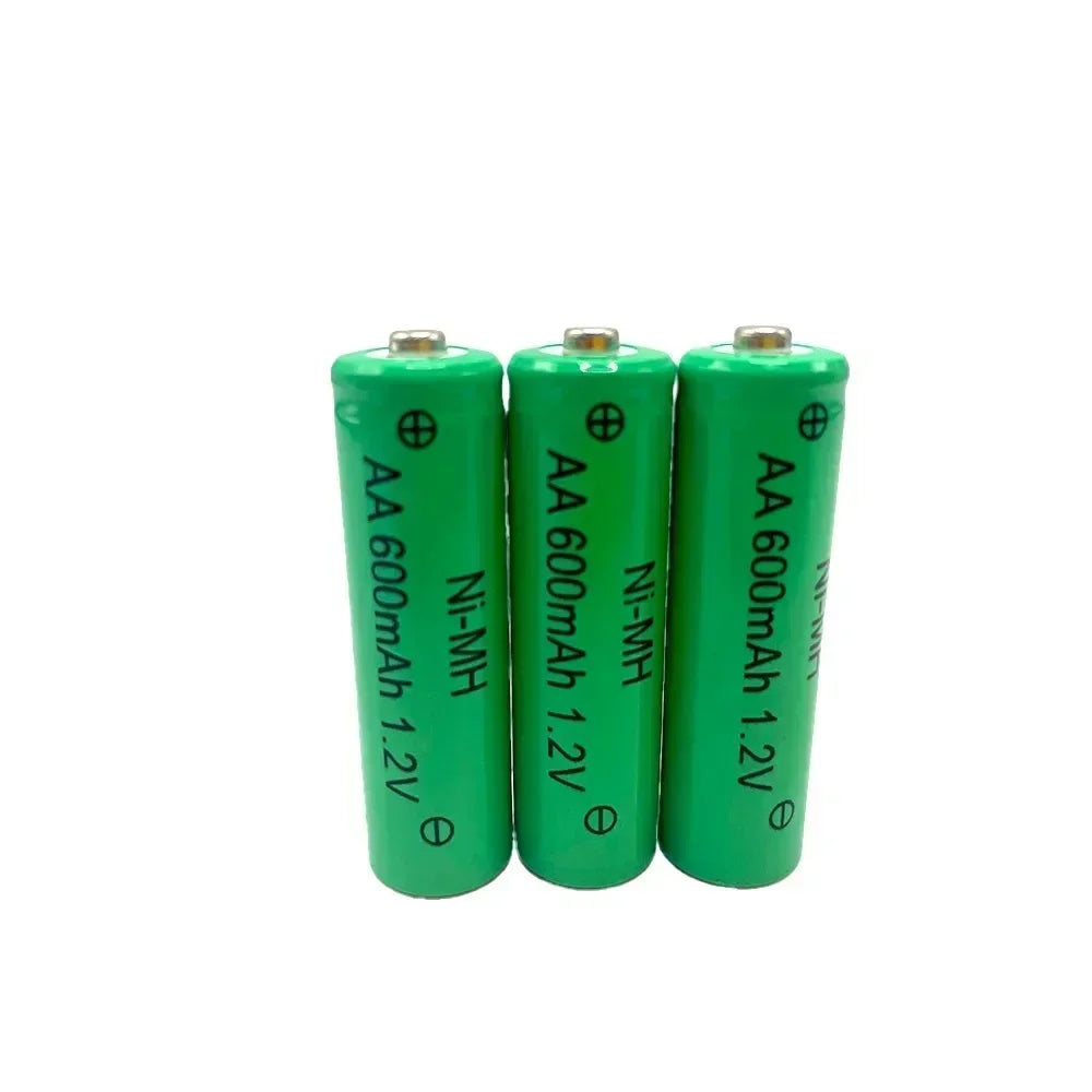 1.2V AA 600mAh Ni-MH Rechargeable Battery High Capacity Cell for Solar Garden Lights, Clock, Electric Shaver, Mouse